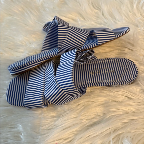 Kate Spade New York Bianca slide sandals in a blue and white striped size 8.5 - Picture 8 of 8